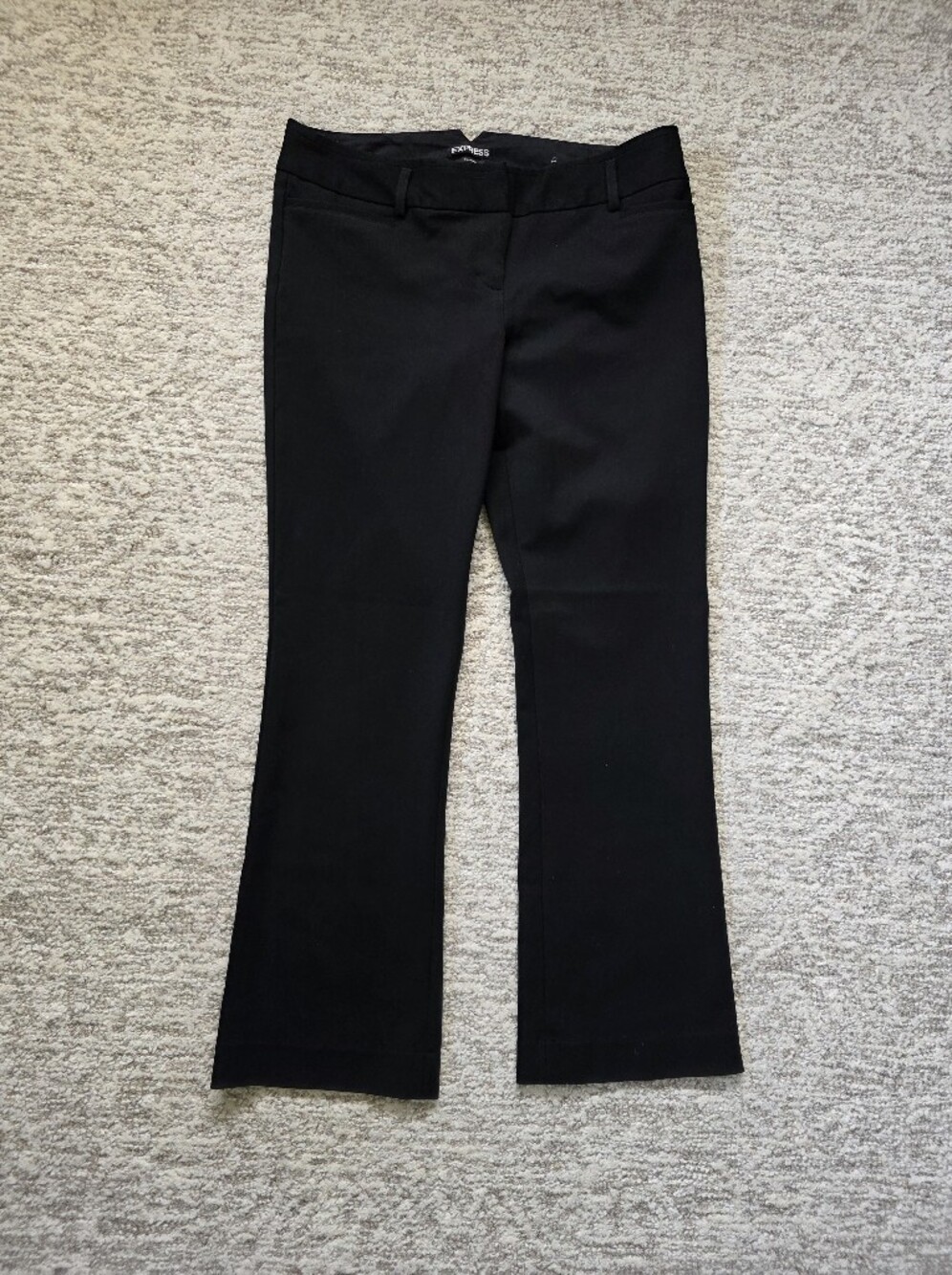 Express Columnist Black Straight-Leg Pants